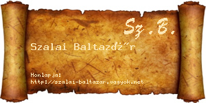 Szalai Baltazár névjegykártya